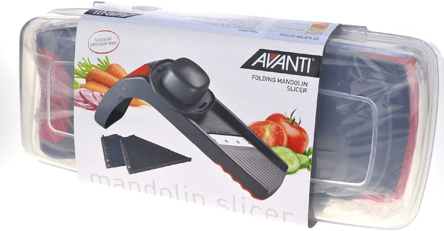 Avanti 12636 Mandolin Slicer with 5 Cutting Blades and Storage Box for sale online